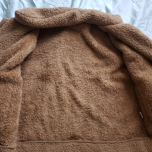 Oversized khaki teddy jacket - Picture 5 of 5